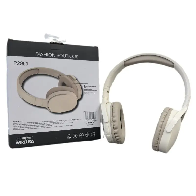 Wireless Bluetooth Headset P2961 Beige - Image 10