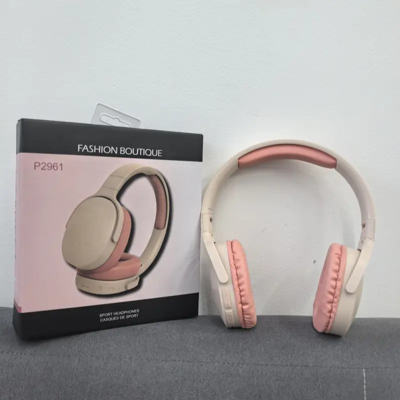Wireless Bluetooth Headset P2961 Beige - Image 4