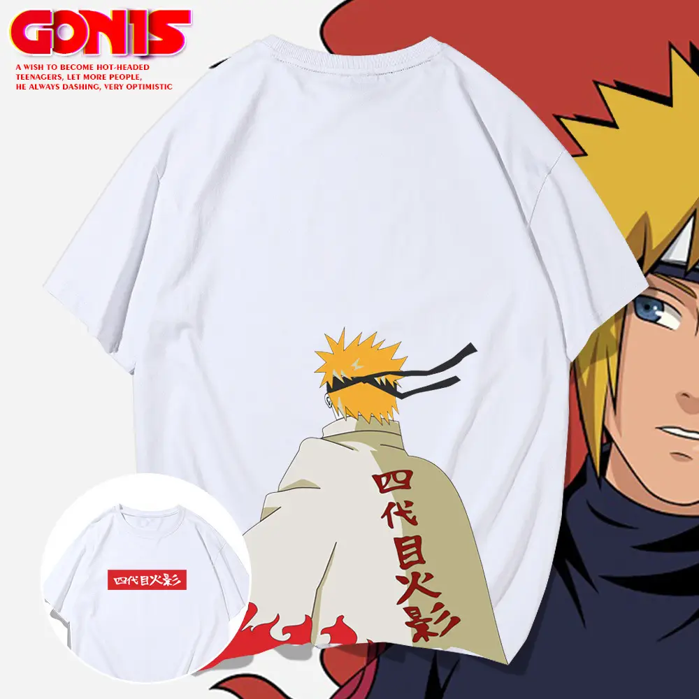 Men Japanese Cartoon T-Shirt Black Summer Loose Fit - Image 8
