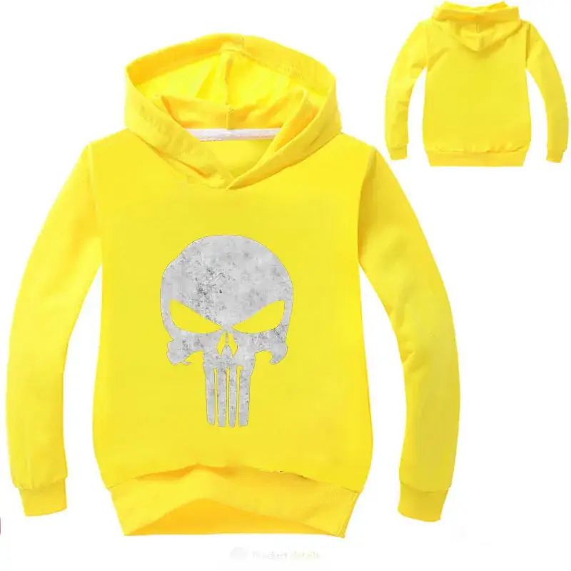 Blue Punisher Hoodie Set for Boys Spring Autumn Long Sleeve Hoodie — feature 5