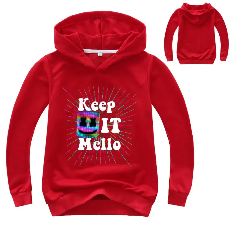Green Hoodie Set for Kids "Keep Out Mello" Print - Image 3