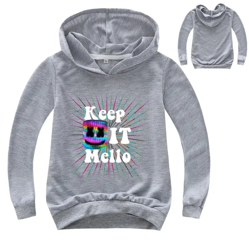 Green Hoodie Set for Kids "Keep Out Mello" Print - Image 4