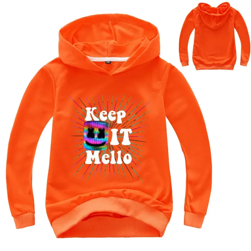 Green Hoodie Set for Kids "Keep Out Mello" Print - Image 12