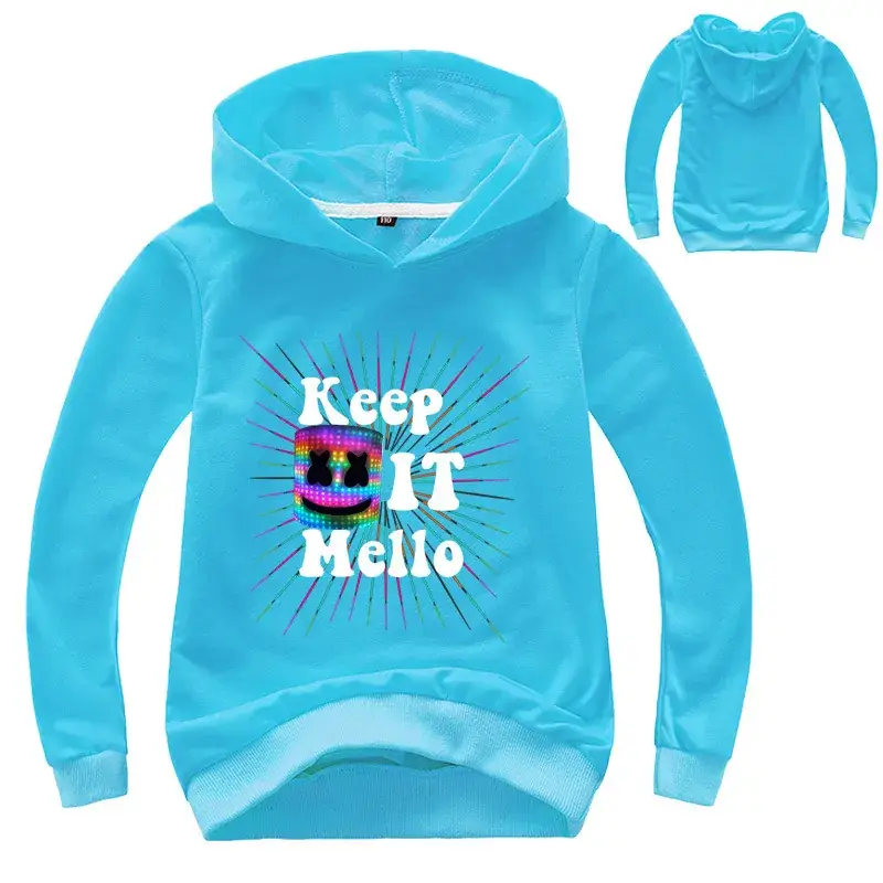 Green Hoodie Set for Kids "Keep Out Mello" Print - Image 13