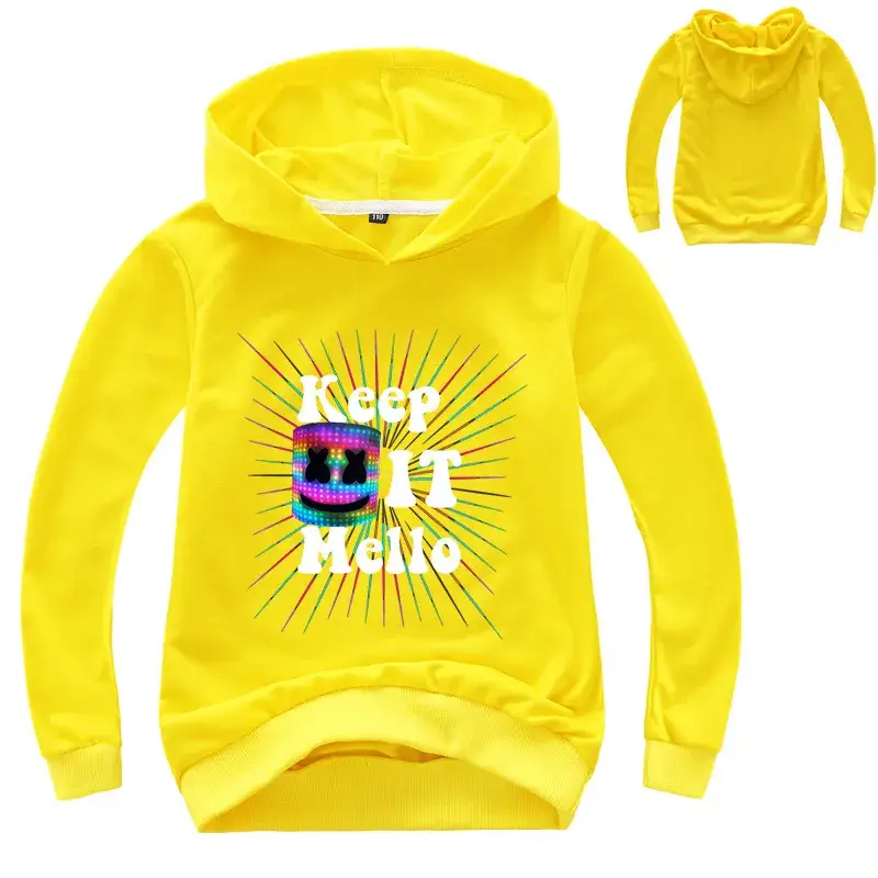 Green Hoodie Set for Kids "Keep Out Mello" Print - Image 2