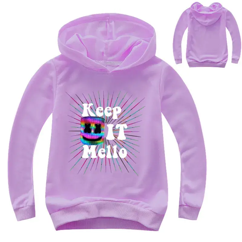 Green Hoodie Set for Kids "Keep Out Mello" Print - Image 8