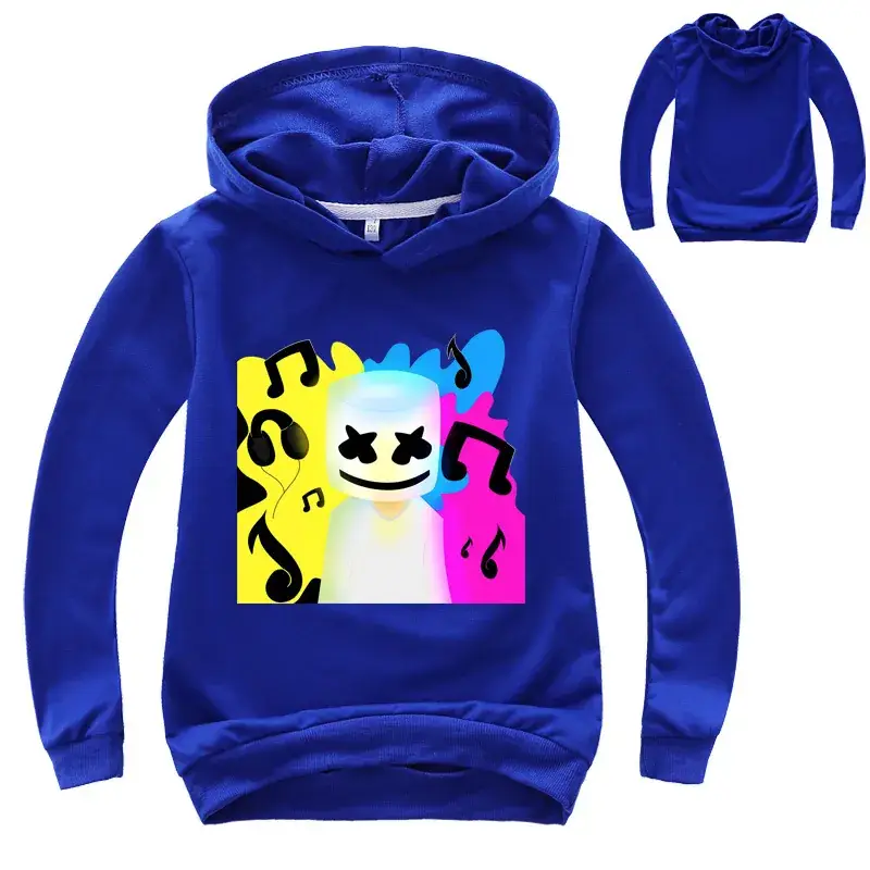 Orange Hoodie Set for Kids with Cartoon Print - Image 6
