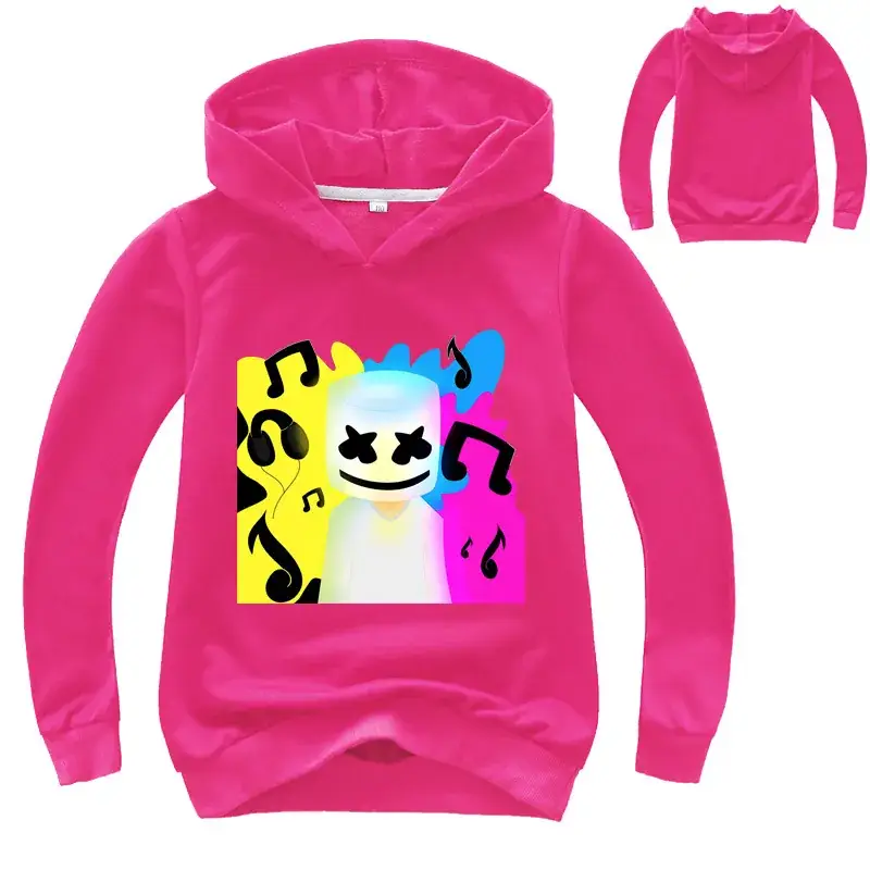 Orange Hoodie Set for Kids with Cartoon Print - Image 11