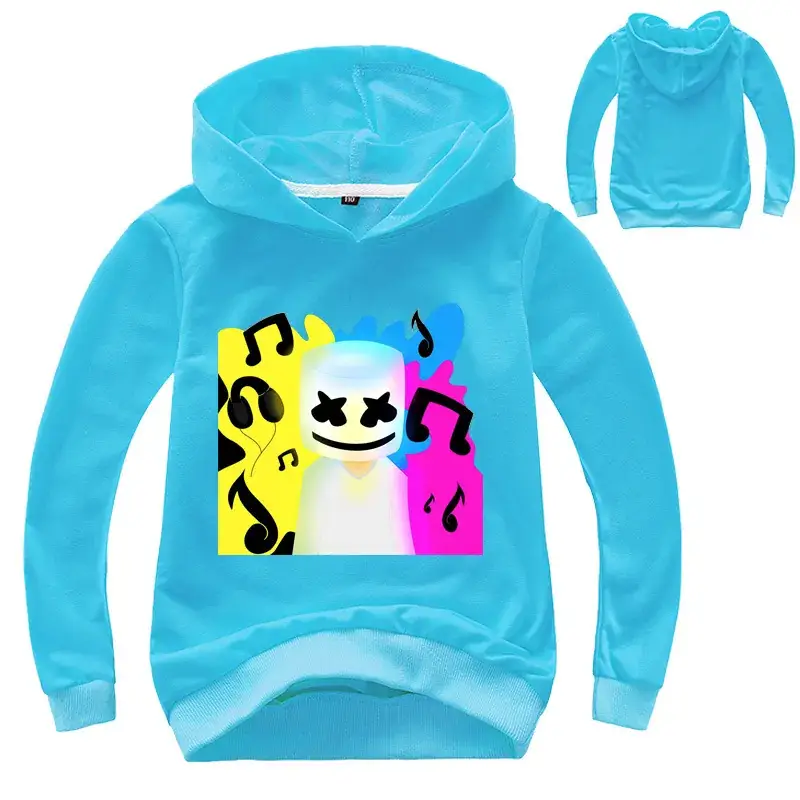 Orange Hoodie Set for Kids with Cartoon Print - Image 13