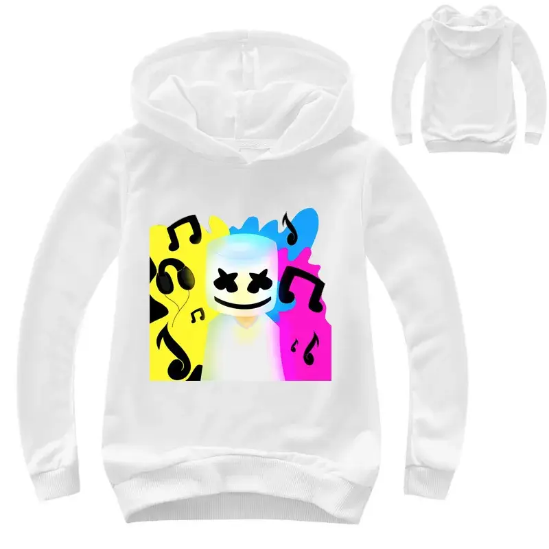 Orange Hoodie Set for Kids with Cartoon Print - Image 7