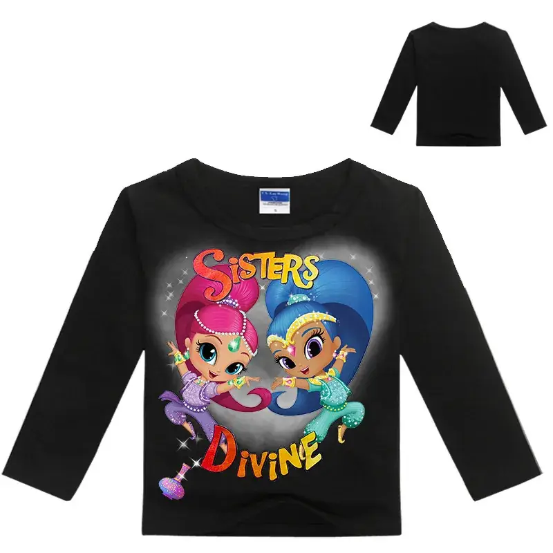 Boys & Girls Cartoon Print Long Sleeve Sweatshirt Black - Image 12