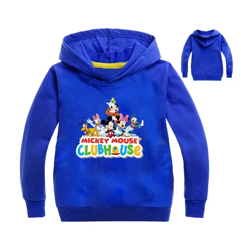 Mickey Mouse Clublinee Kids Hoodie Black Multi Color Print - Image 8