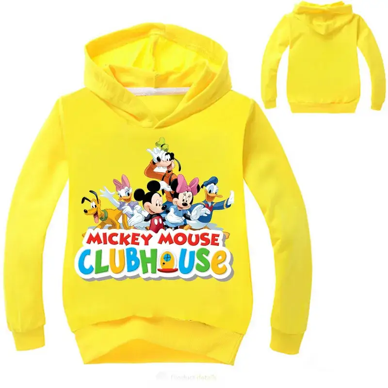 Mickey Mouse Clublinee Kids Hoodie Black Multi Color Print - Image 10