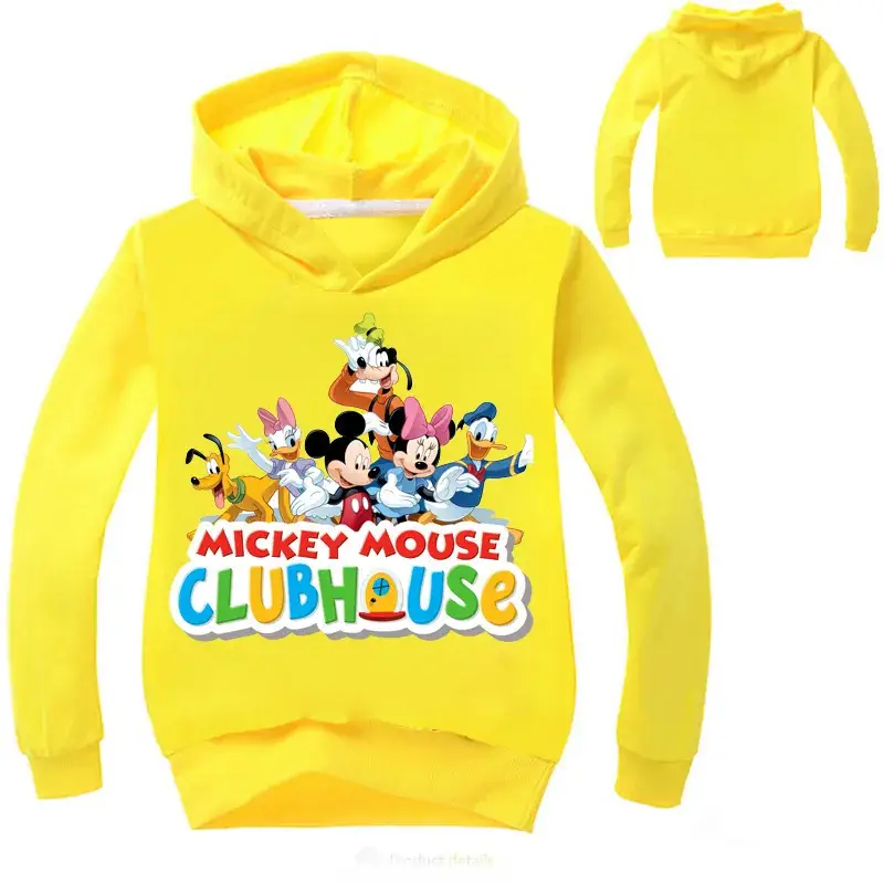 Mickey Mouse Clublinee Kids Hoodie Black Multi Color Print - Image 2