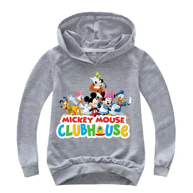 Mickey Mouse Clublinee Kids Hoodie Black Multi Color Print - Image 4