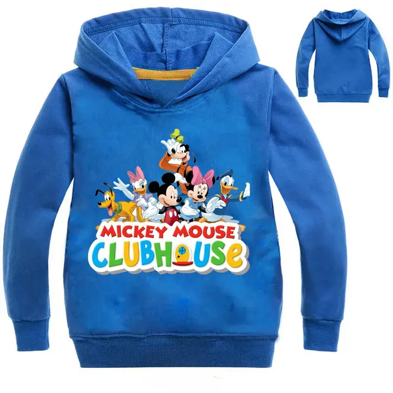 Mickey Mouse Clublinee Kids Hoodie Black Multi Color Print - Image 6