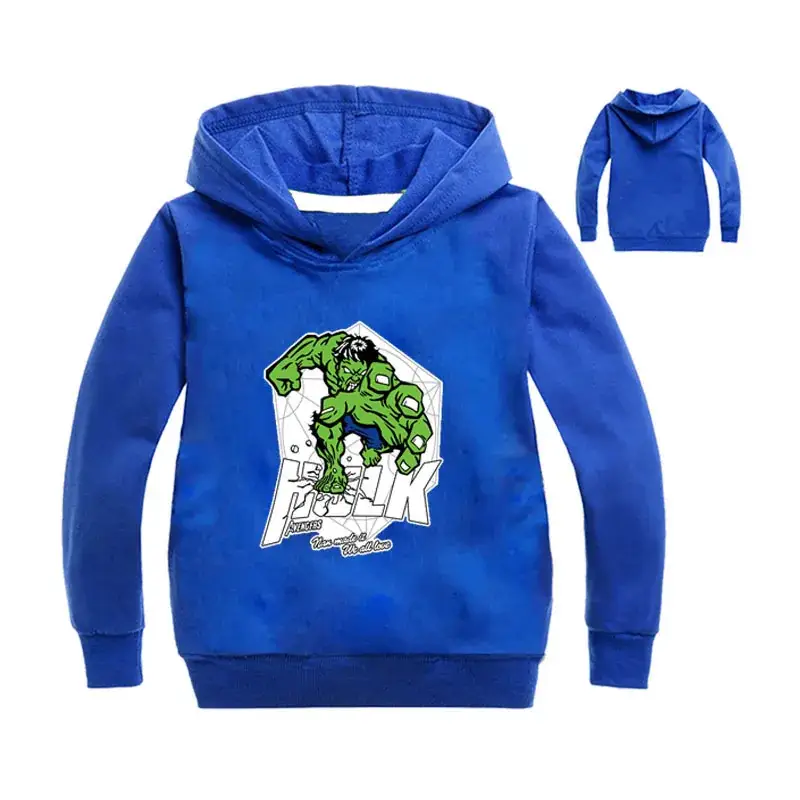 Gray Hooded Hoodie for Boys Girls Cartoon Print - Image 8