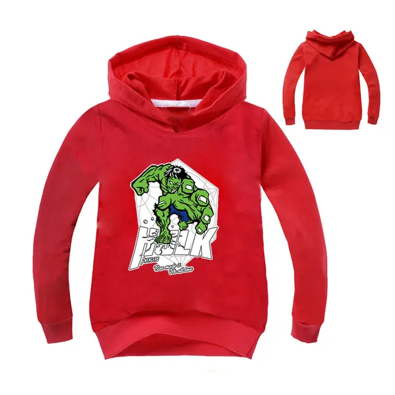 Gray Hooded Hoodie for Boys Girls Cartoon Print - Image 10