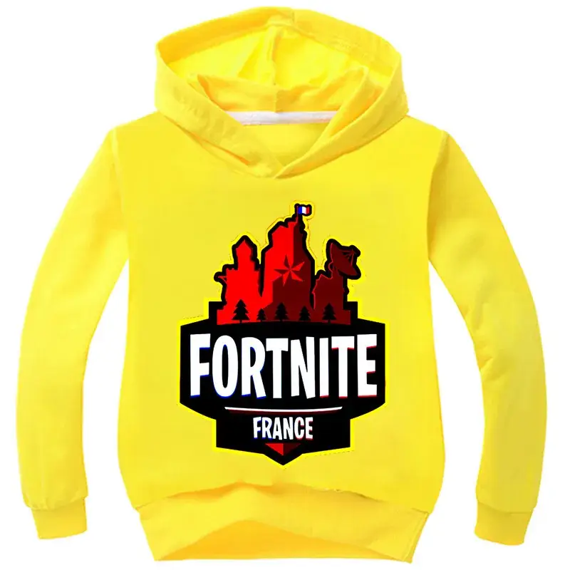 2018 Fortnite France Kids Hoodie Grey - Image 9