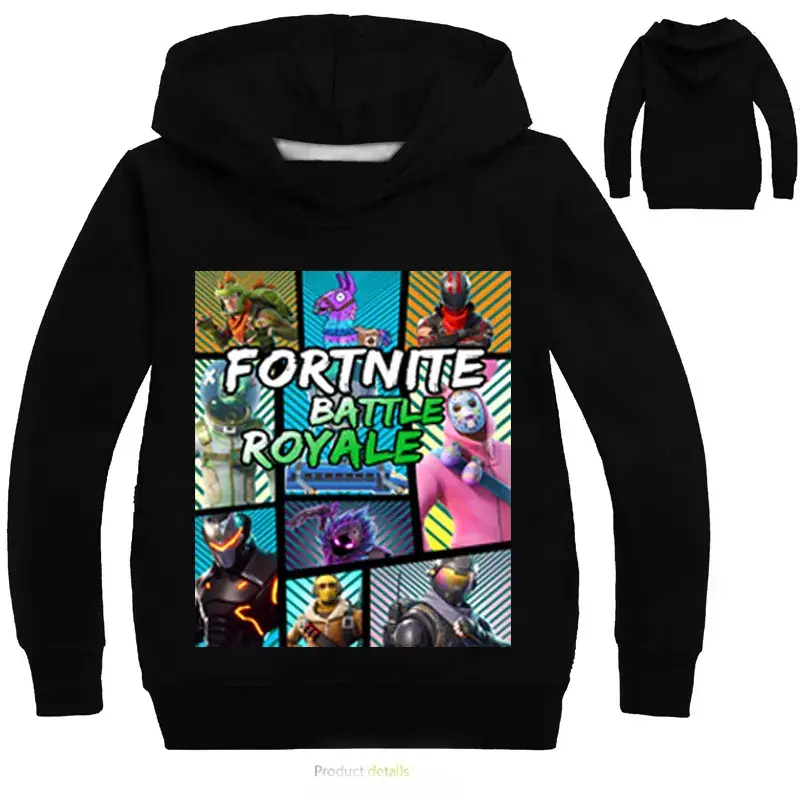 Pink Fortnite Printed Hoodie for Boys — feature 3