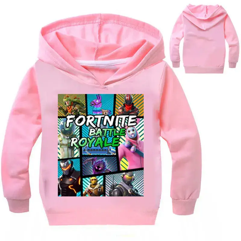 Pink Fortnite Printed Hoodie for Boys — feature 7