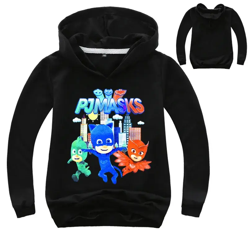 2020 Kids Cartoon Printed Hoodie Grey Multi Color - Image 6