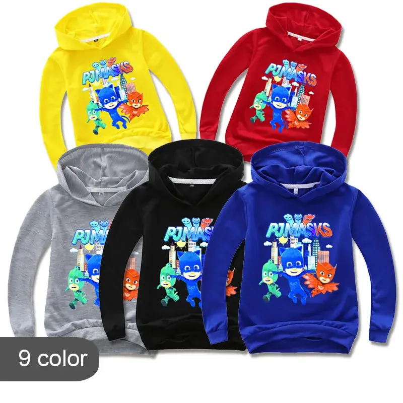2020 Kids Cartoon Printed Hoodie Grey Multi Color — feature 1