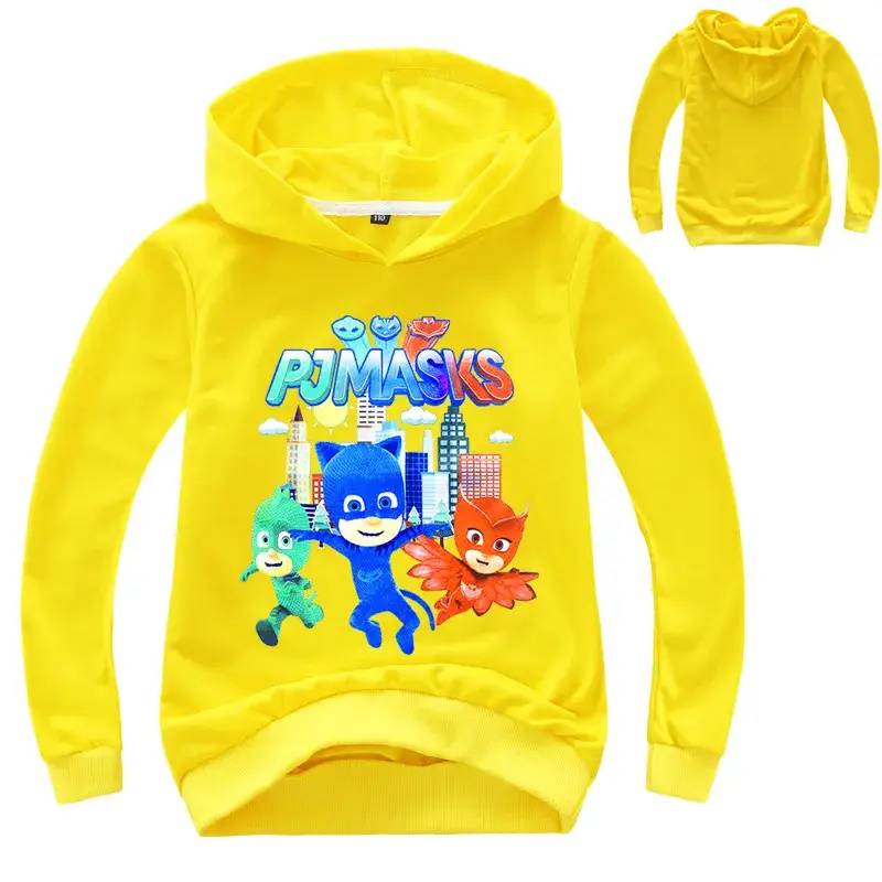 2020 Kids Cartoon Printed Hoodie Grey Multi Color — feature 7