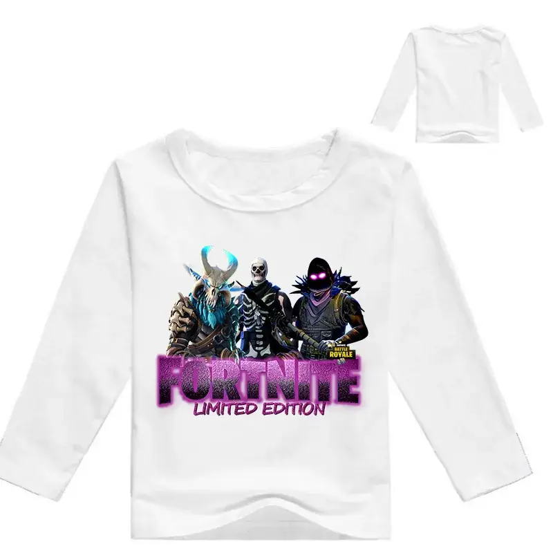 Fortnite Limited Edition Kids Long Sleeve T-Shirt Yellow White — feature 2