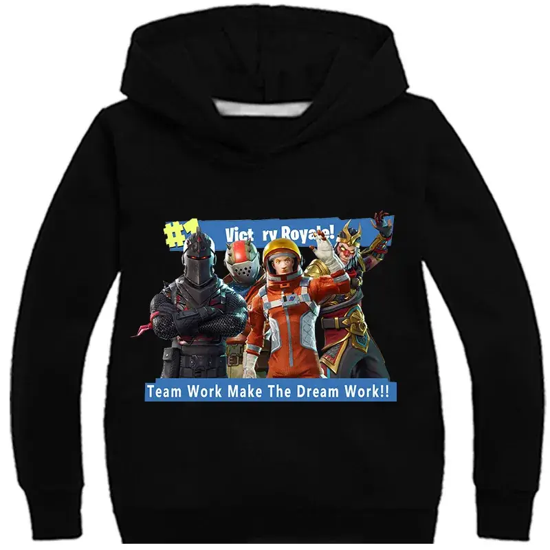 Victor's Comic Hoodie for Kids Grey Long Sleeve - Image 5