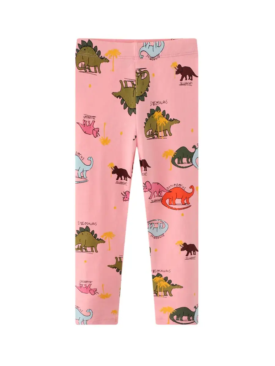 Pink Printed Kids Leggings Spring Autumn Knitted - Image 6