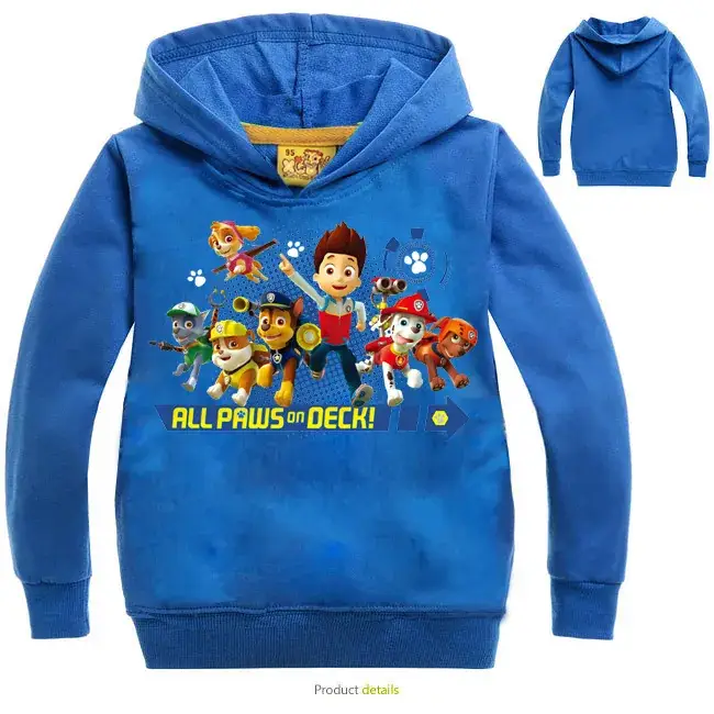 Blue Paw Patrol Kids Hoodie All Paws Deck Print - Image 7
