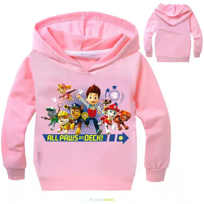 Blue Paw Patrol Kids Hoodie All Paws Deck Print — feature 3