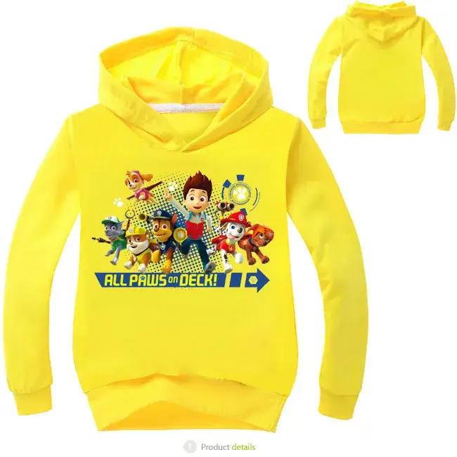 Blue Paw Patrol Kids Hoodie All Paws Deck Print — feature 6