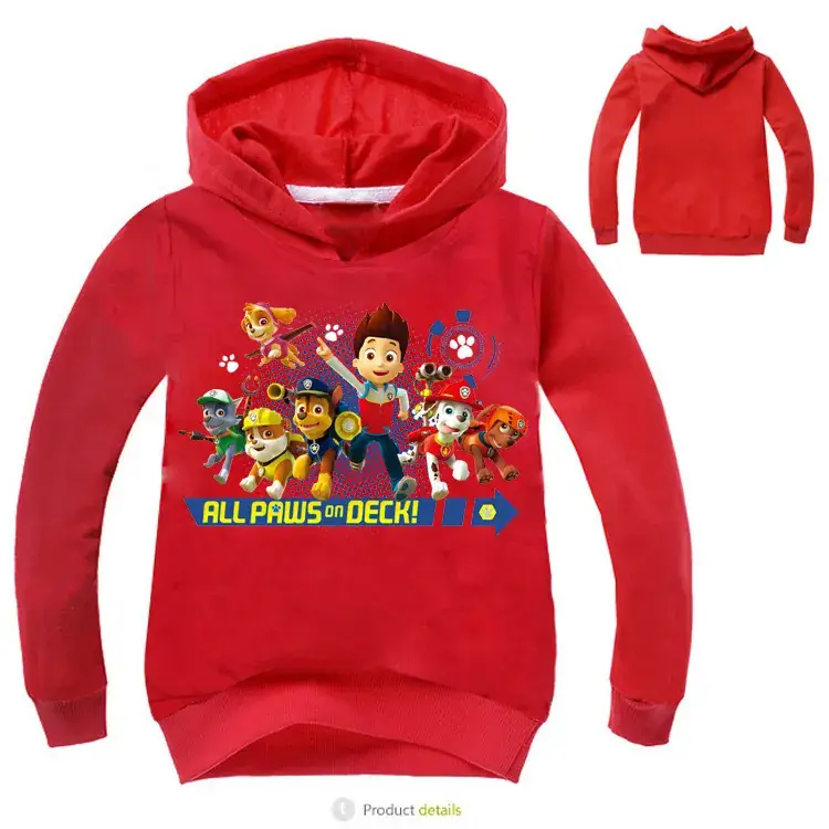 Blue Paw Patrol Kids Hoodie All Paws Deck Print - Image 3