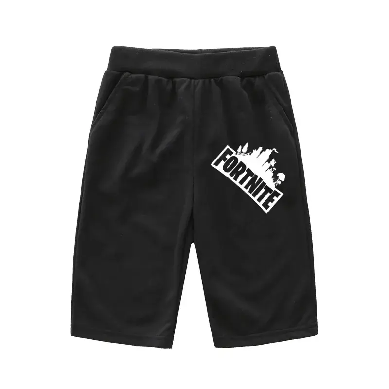 Children's Black Fortnite Shorts Middle Size — feature 10
