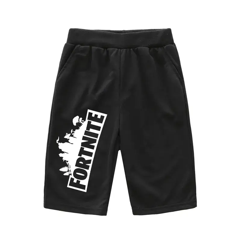 Children's Black Fortnite Shorts Middle Size — feature 3