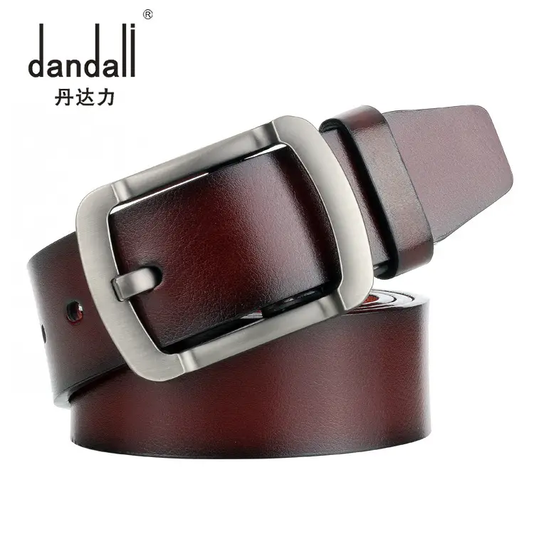Men's Retro Leather Belt with Silver Buckle - Image 6