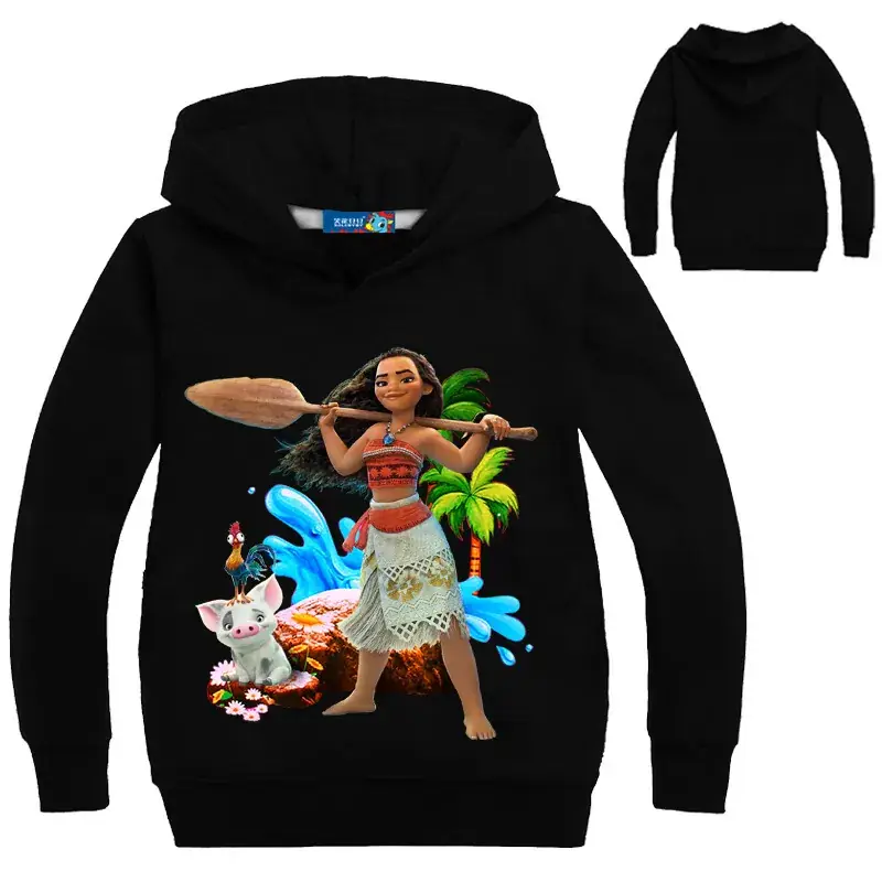 Red Cartoon Ocean Character Hoodie for Kids 2017 - Image 4
