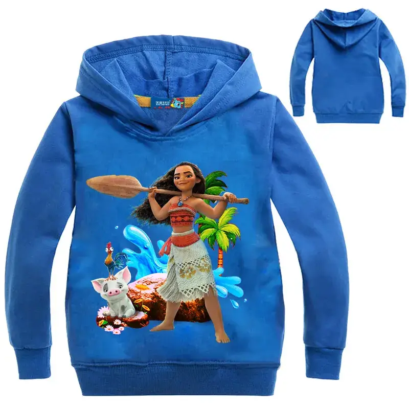 Red Cartoon Ocean Character Hoodie for Kids 2017 - Image 5