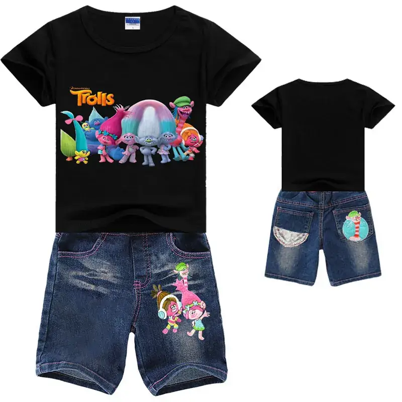 Kids Printed T-Shirt & Shorts Set Blue
