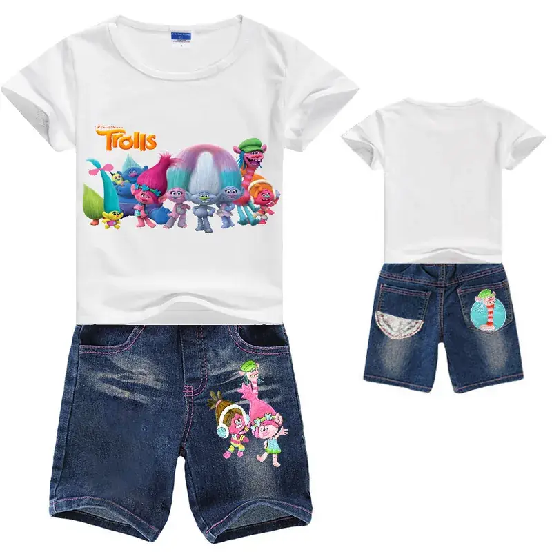 Kids Printed T-Shirt & Shorts Set Blue