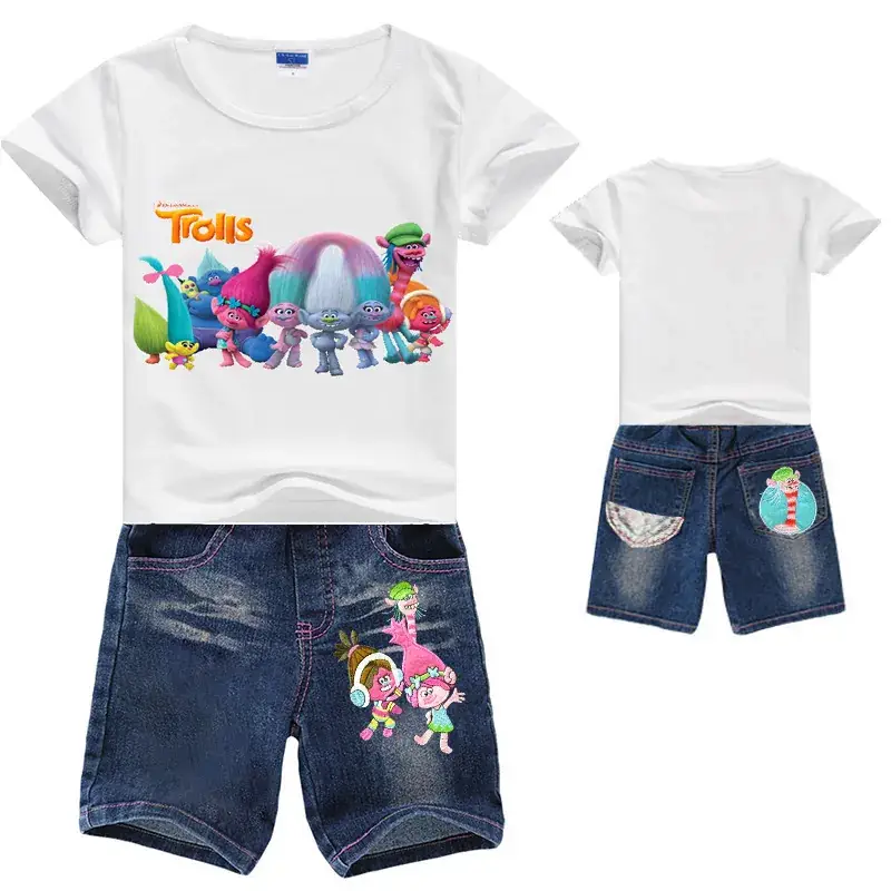 Kids Printed T-Shirt & Shorts Set Blue — feature 6