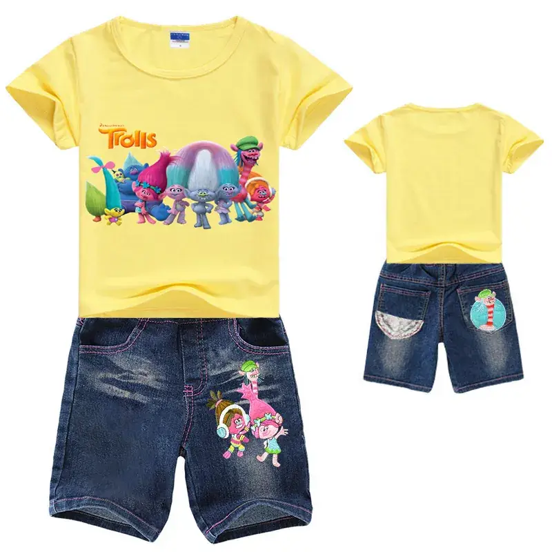 Kids Printed T-Shirt & Shorts Set Blue