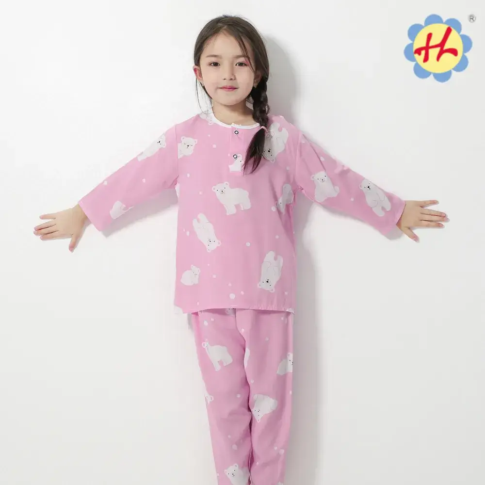 Children's Cartoon Cotton Silk Pajamas Set