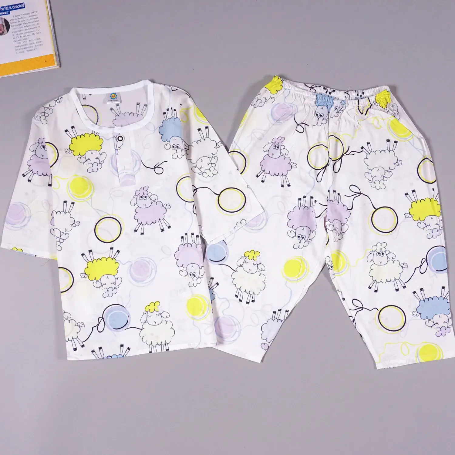 Children's Cartoon Cotton Silk Pajamas Set