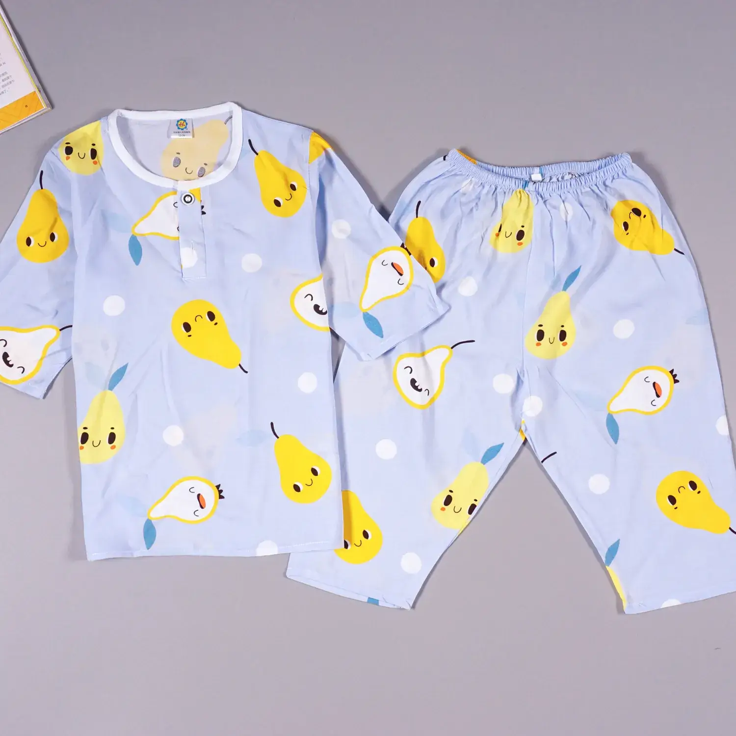 Children's Cartoon Cotton Silk Pajamas Set