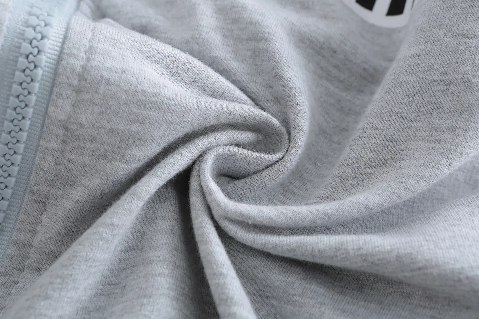 Men's Grey Hooded Sweatshirt Zipper Double Layer Medium Large — feature 11