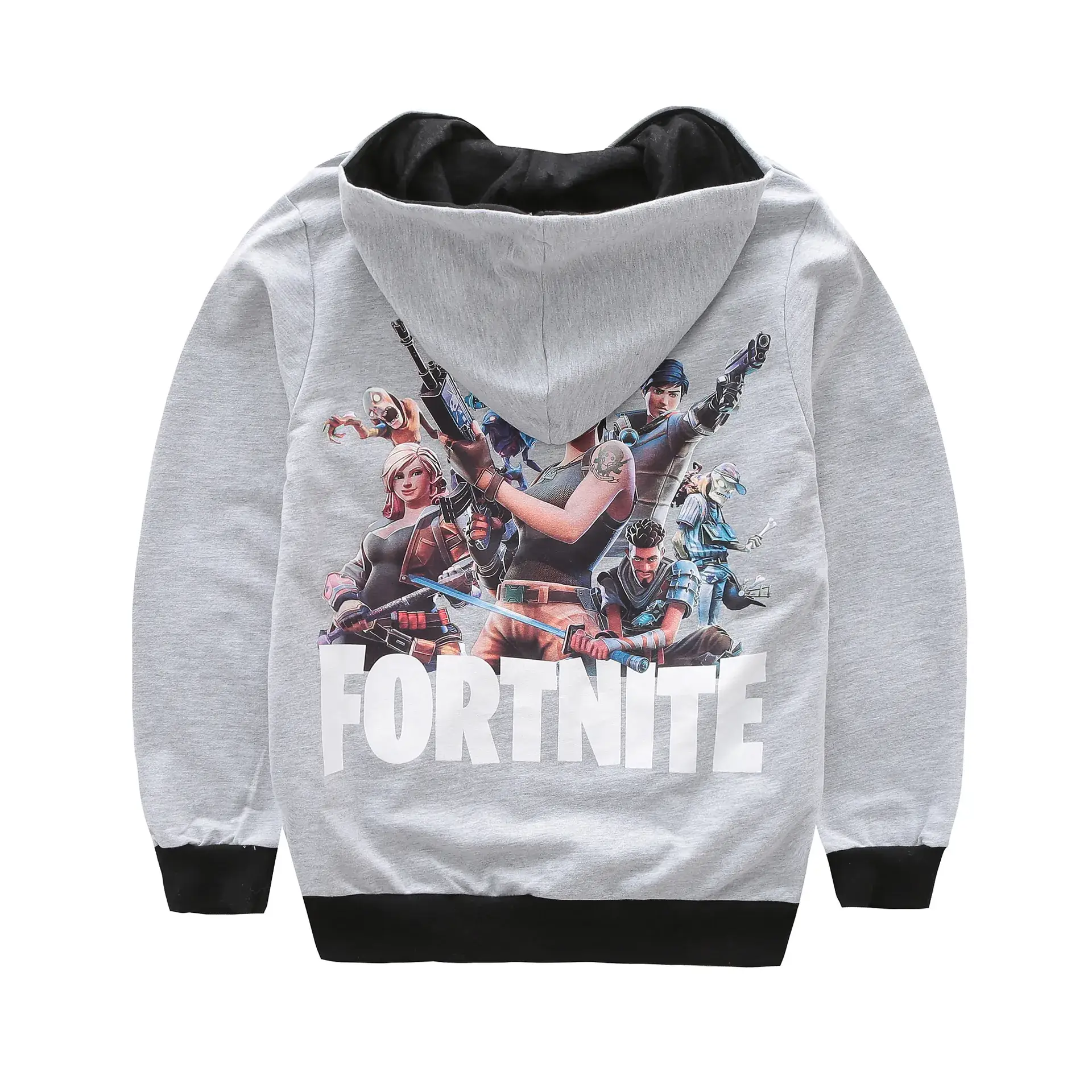 Men's Grey Hooded Sweatshirt Zipper Double Layer Medium Large — feature 3