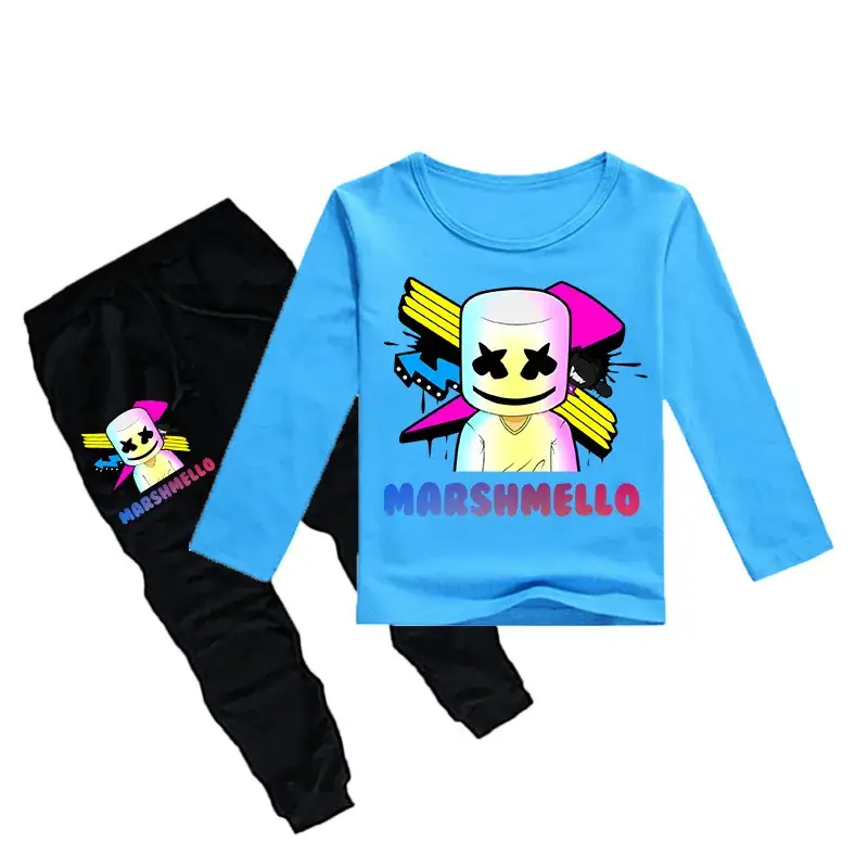 Kids Boys Red Cartoon T-Shirt & Black Pants Set — feature 10